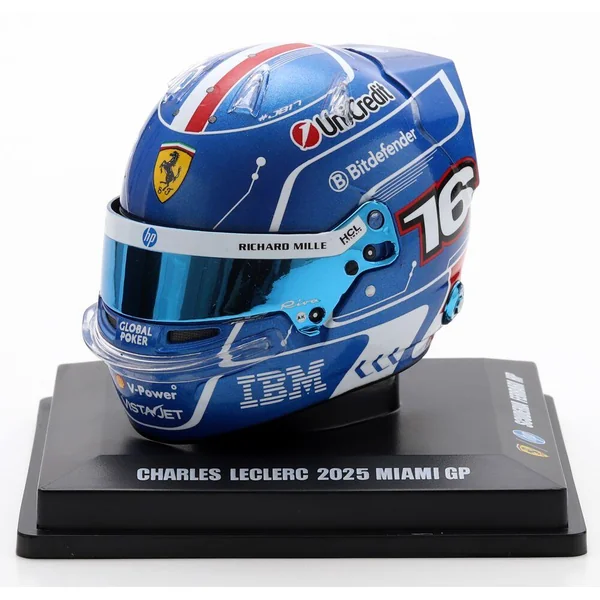 1/5 CASQUE F1 CHARLES LECLERC - SCUDERIA FERRARI HP - GP MIAMI 2025