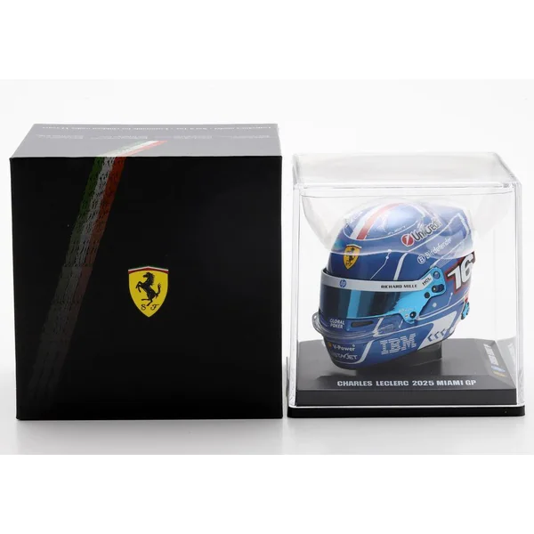1/5 CASQUE F1 CHARLES LECLERC - SCUDERIA FERRARI HP - GP MIAMI 2025