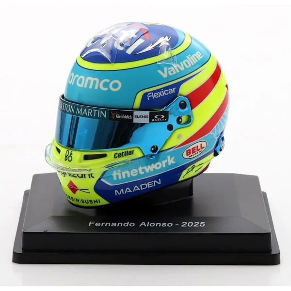 1/5 CASQUE F1 FERNANDO ALONSO - ASTON MARTIN ARAMCO FORMULE 1 TEAM 2025