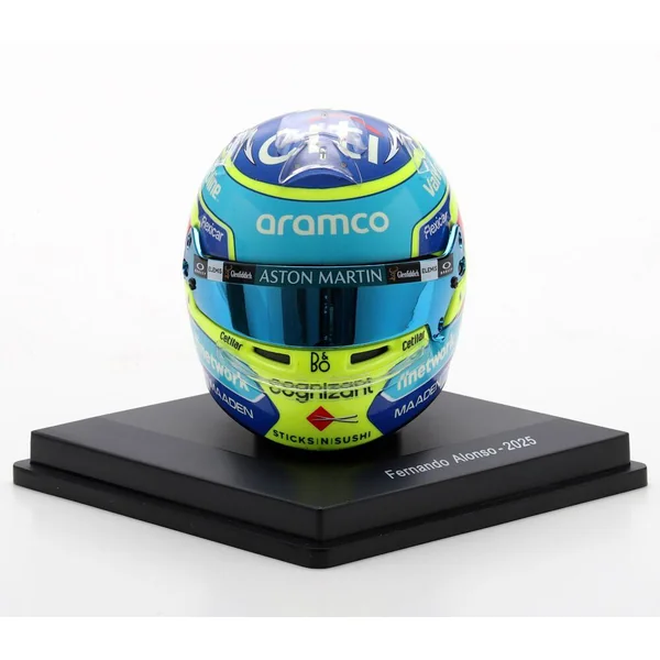 1/5 CASQUE F1 FERNANDO ALONSO - ASTON MARTIN ARAMCO FORMULE 1 TEAM 2025