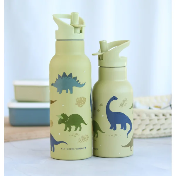 A Little Lovely Company - bouteille d'eau en acier inoxydable, 500 ml - dinosaures