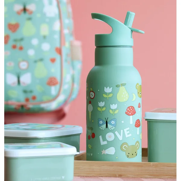 A Little Lovely Company - bouteille en acier inoxydable, 350 ml - joie