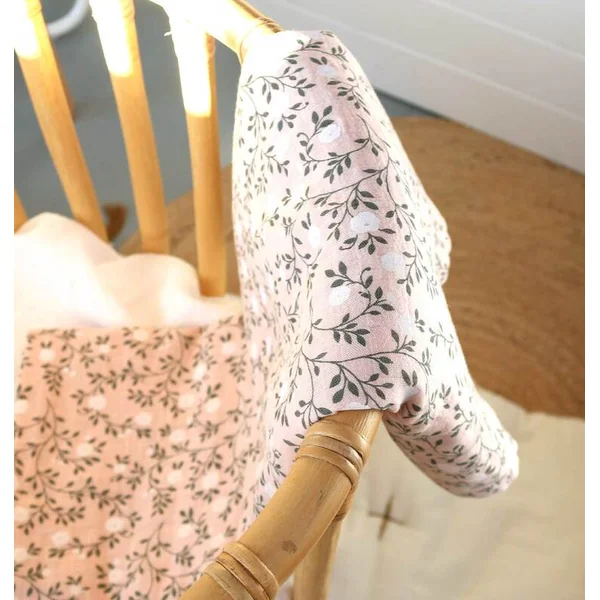A Little Lovely Company - Serviette en mousseline XL, blossom - rose poussiéreux