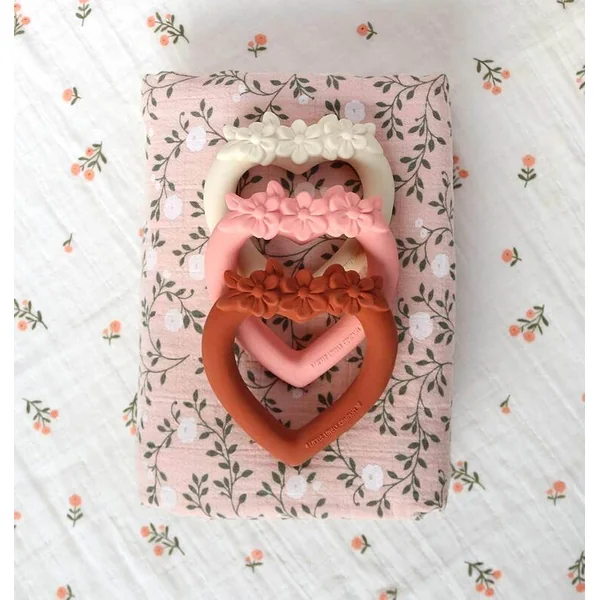 A Little Lovely Company - Serviette en mousseline XL, blossom - rose poussiéreux