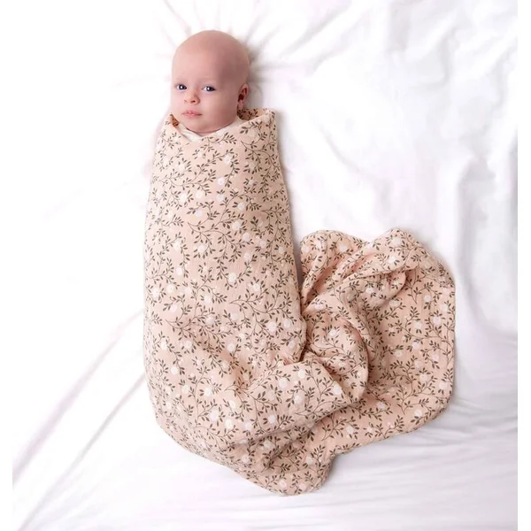 A Little Lovely Company - Serviette en mousseline XL, blossom - rose poussiéreux