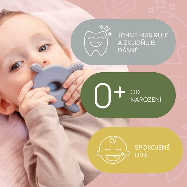 Anneau de dentition en bois et silicone Turtle, Forest Green