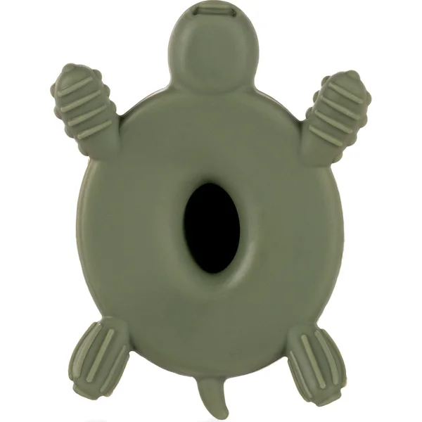 Anneau de dentition en bois et silicone Turtle, Forest Green