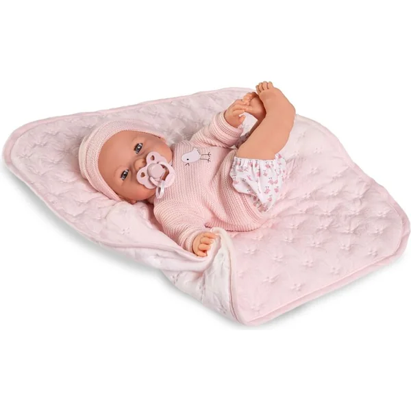 Antonio Juan 14365 BIMBA - poupée bébé clignotante avec sons et corps en tissu doux 37cm