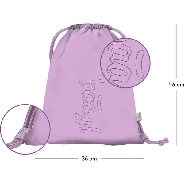 BAAGL ENSEMBLE 3 Core Lavender : sac à dos, trousse, pochette