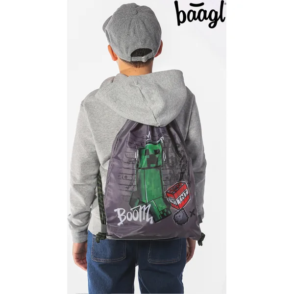 BAAGL ENSEMBLE 3 Skate Minecraft TNT: Sac à dos, Trousse, Sac