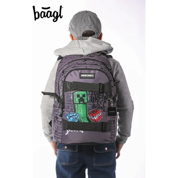 BAAGL ENSEMBLE 3 Skate Minecraft TNT: Sac à dos, Trousse, Sac