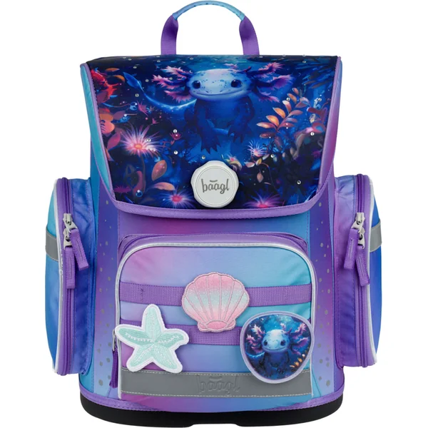 BAAGL ENSEMBLE 5 Ergo Axolotl : cartable, trousse, poche, tablier, portefeuille