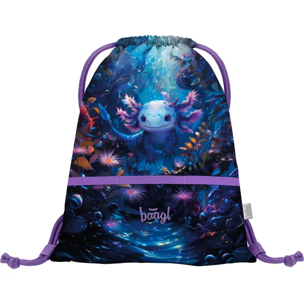BAAGL ENSEMBLE 5 Ergo Axolotl : cartable, trousse, poche, tablier, portefeuille