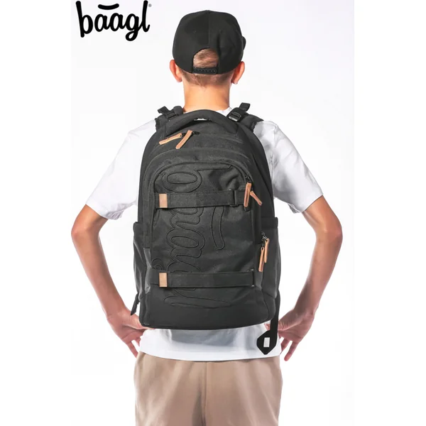 BAAGL ENSEMBLE 5 Skate Max Darkness: sac à dos, trousse, pochette, sac de sport, banane