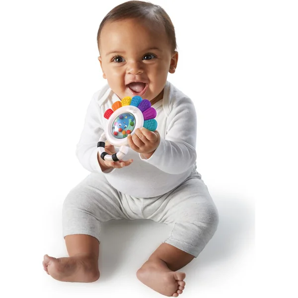 BABY EINSTEIN Jouet sensoriel hochet et anneau de dentition sans BPA Outstanding Opus™ 3m+