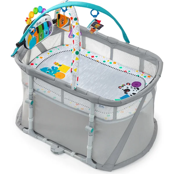 BABY EINSTEIN Lit de bébé avec parc de jeu et piano 3 en 1 Kick & Snooze™ 0m+