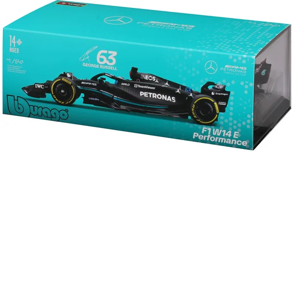 Bburago 1:24 Formule F1 Mercedes-AMG Petronas W14 E Performance(2023) n°63 George Russell