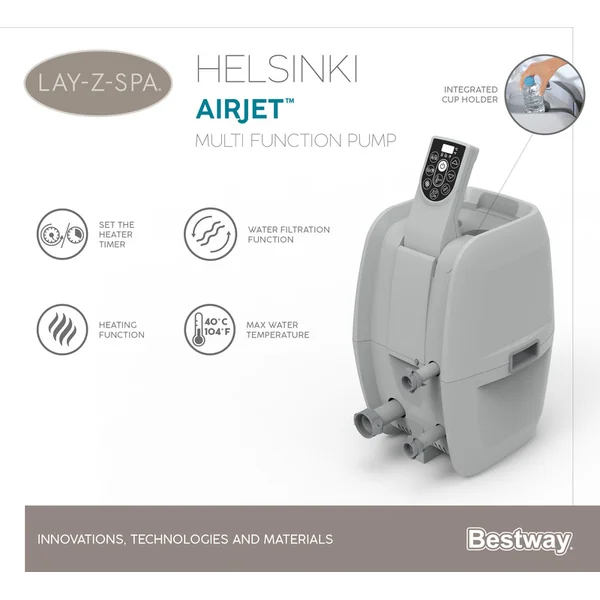Bestway 60025 Spa gonflable Lay-Z-Spa 180 x 66 cm Helsinki AirJet