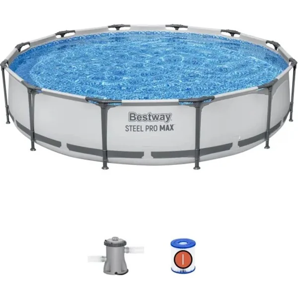 Bestway Piscine de jardin 56416 Steel Pro MAX 3.66m x 0,76m Ensemble de piscine