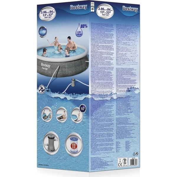Bestway Piscine Fast Set 396 x 84 cm avec filtration