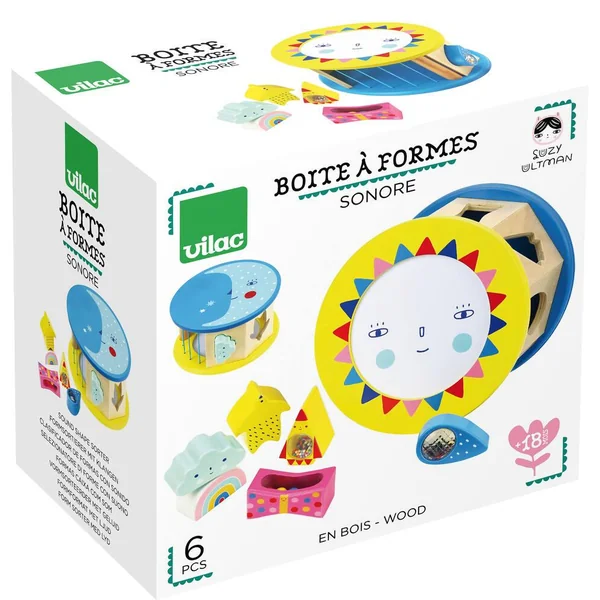 BOITE À FORMES SONORES JOUR ET NUIT EN BOIS - SUZY ULTMAN