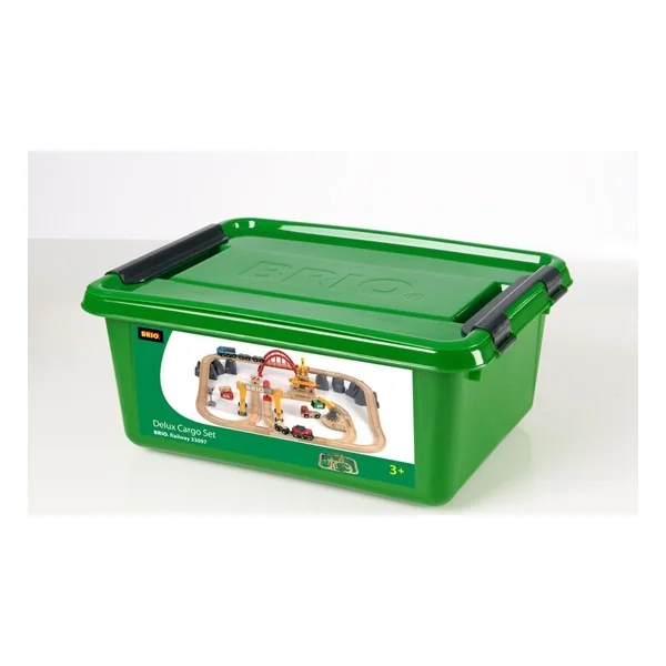 Brio Circuit de train de marchandises avec pont et terminal dans une boîte en plastique