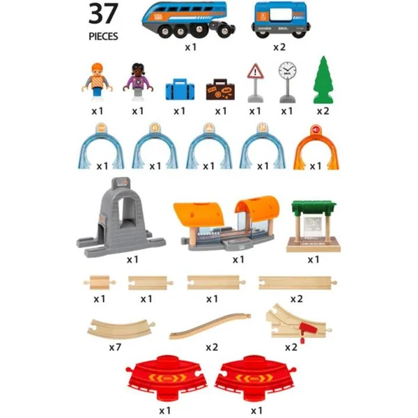 Brio SMART TECH SOUND Circuit de train de luxe avec tunnels