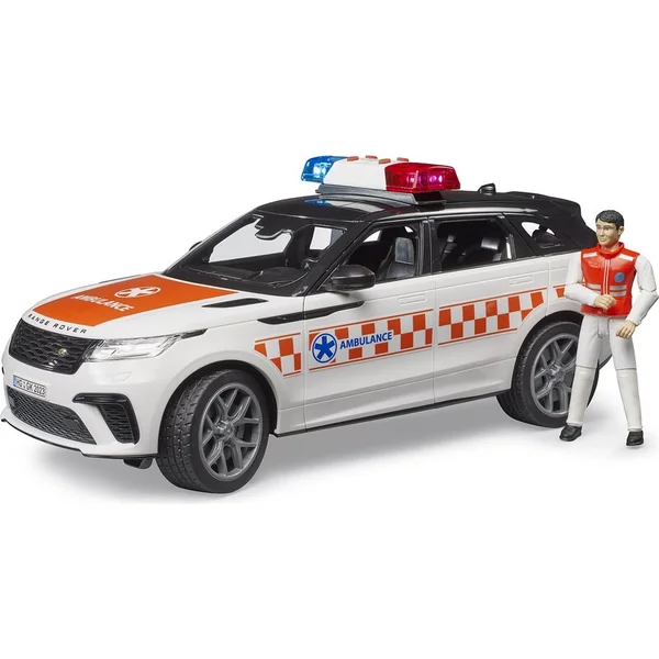 Bruder 2885 Véhicule de secours médical Range Rover Velar avec conducteur