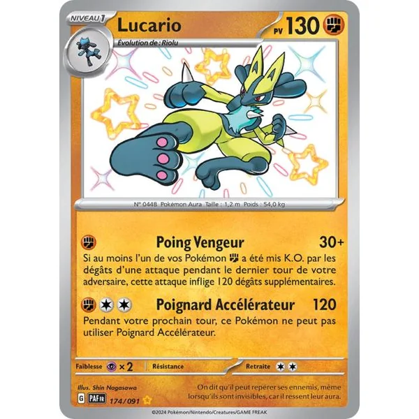 Carte Pokémon Lucario 174/091 – EV Destinées de Paldea