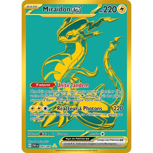 Carte Pokémon Miraidon ex 243/091 – EV Destinées de Paldea