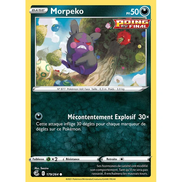 Carte Pokémon Morpeko 179/264 – EB Poing de Fusion