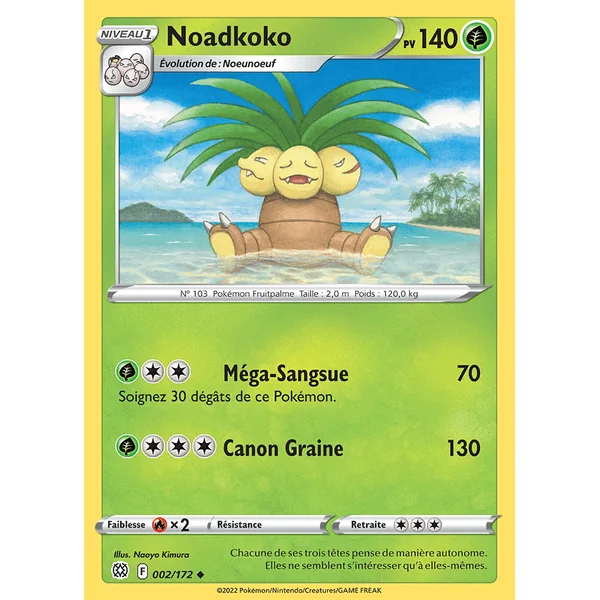 Carte Pokémon Noadkoko 002/172 – EB Stars Étincelantes