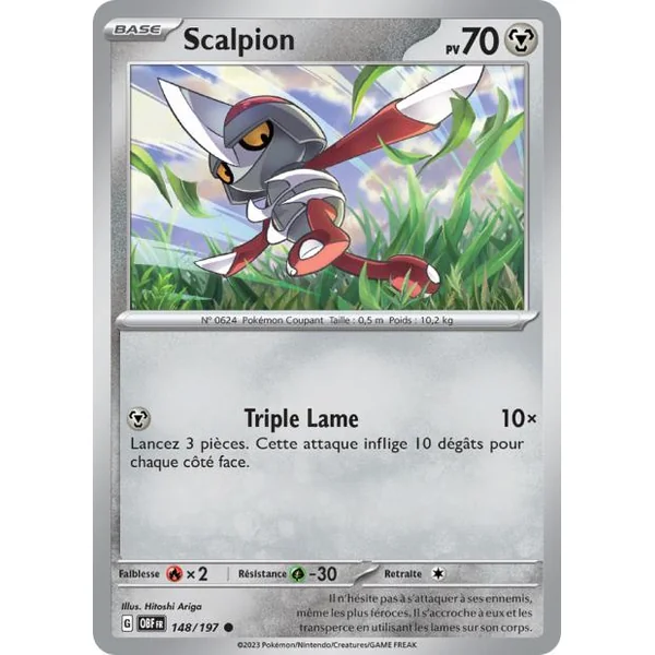 Carte Pokémon Scalpion 148/197 – EV Flammes Obsidiennes