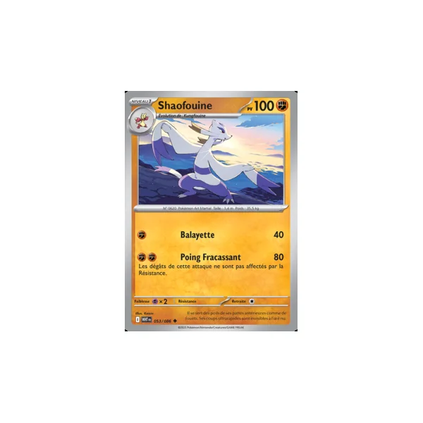 Carte Pokémon Shaofouine 053/086 – EV Flamme Blanche
