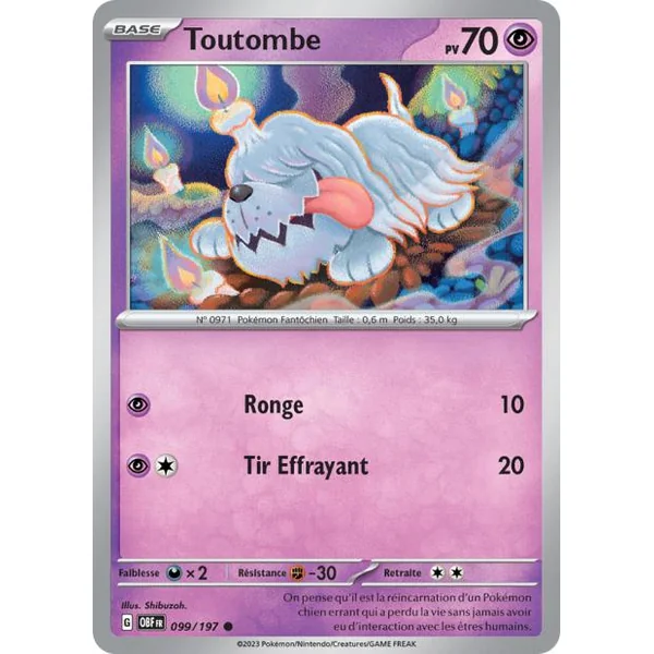 Carte Pokémon Toutombe 099/197 – EV Flammes Obsidiennes