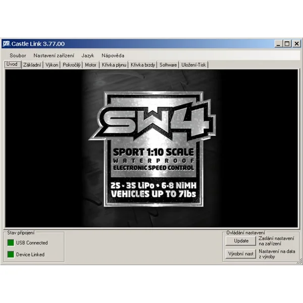 Castle motor 1410 3800tr/V avec capteur 5mm, rég. Sidewinder 4