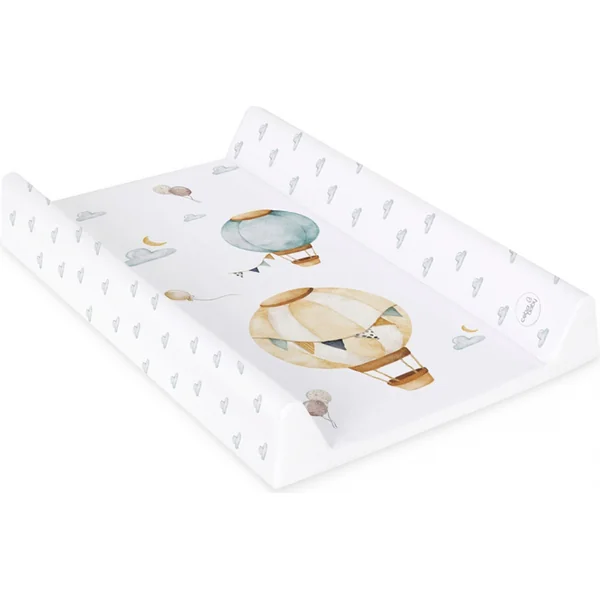 CEBA Matelas à langer à 2 bords avec planche rigide (50x70) Basic Balloons