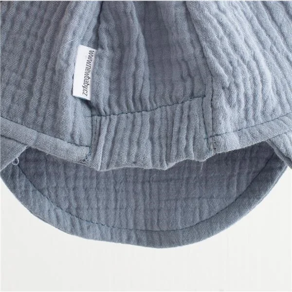 Chapeau d'été en mousseline pour enfants avec visière New Baby bleu 68/74