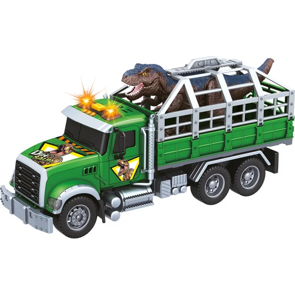 CITY SERVICE CAR - 1:14 - Camion de transport de dinosaures (avec son, lumières)