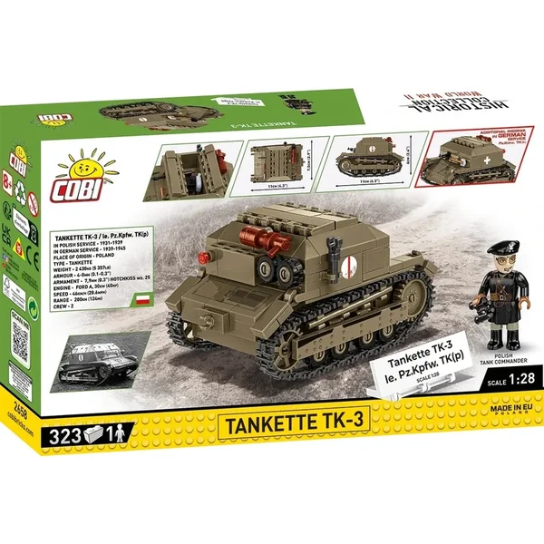 Cobi II WW Tankette TK-3 / le. PzKpfw TK(p), 1:28, 318 k, 1 f
