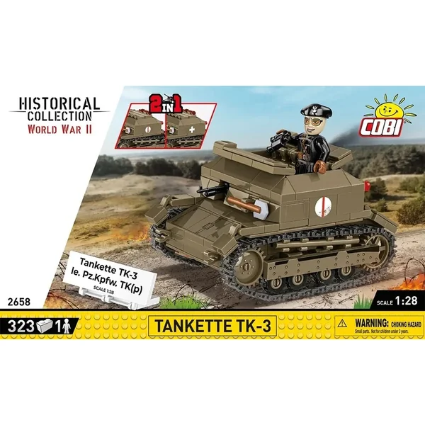 Cobi II WW Tankette TK-3 / le. PzKpfw TK(p), 1:28, 318 k, 1 f