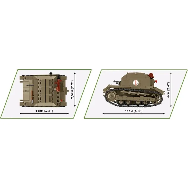 Cobi II WW Tankette TK-3 / le. PzKpfw TK(p), 1:28, 318 k, 1 f