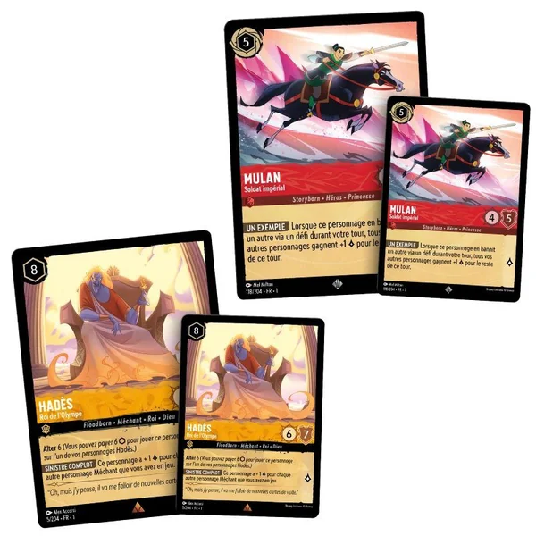 COFFRET CADEAU HADES ET MULAN – DISNEY LORCANA