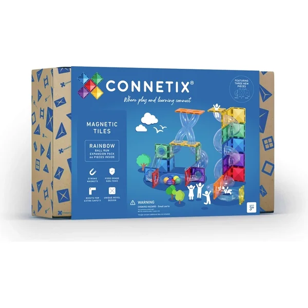 CONNETIX® Rainbow Ball Run Expansion Pack ensemble de construction magnétique 66 pièces