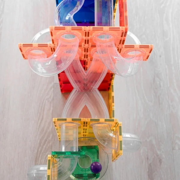 CONNETIX® Rainbow Ball Run Expansion Pack ensemble de construction magnétique 66 pièces