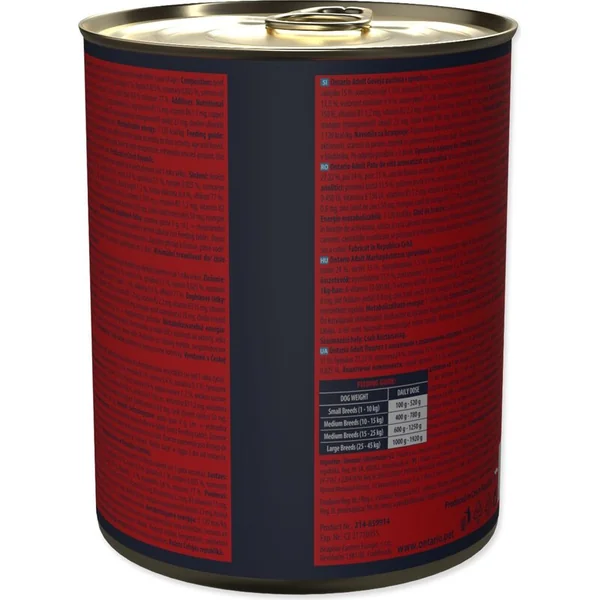 Conserve Ontario Adult pâté de bœuf avec saveur de spiruline 800g