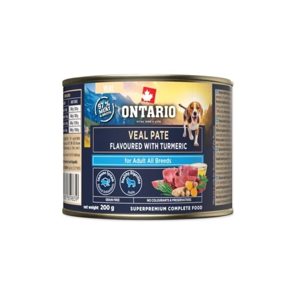 Conserve Ontario Adult pâté de veau avec saveur de curcuma 200g