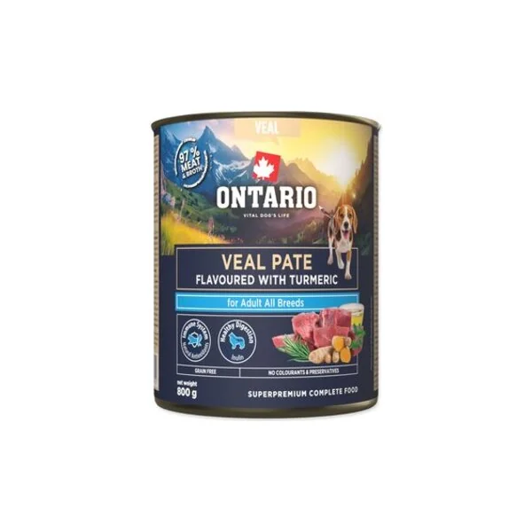 Conserve Ontario Adult pâté de veau avec saveur de curcuma 800g