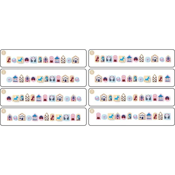 CUBIKA Pastel 16013 Conte de perles - ensemble de perles - 13 pièces en bois et 8 modèles