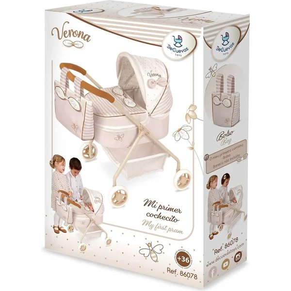 DeCuevas 86078 Ma première poussette pour poupées avec sac Verona 2024 - 56 cm